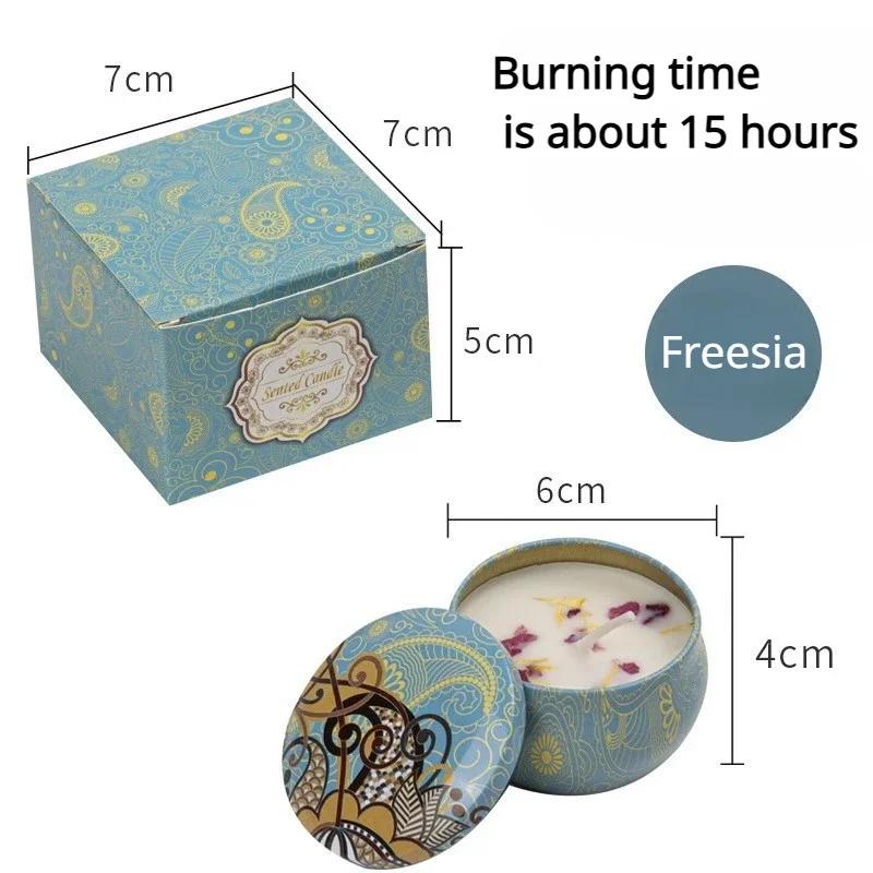 Aromatic Candles Soy Wax Candle Jars Vintage Flower Fragrance Scent Candle Wedding Ceremony Birthday Gift Home Decoration