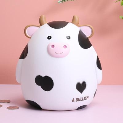 Tirelire Vache Cartoon - Émail, Durable, Cadeau Créatif pour Enfants