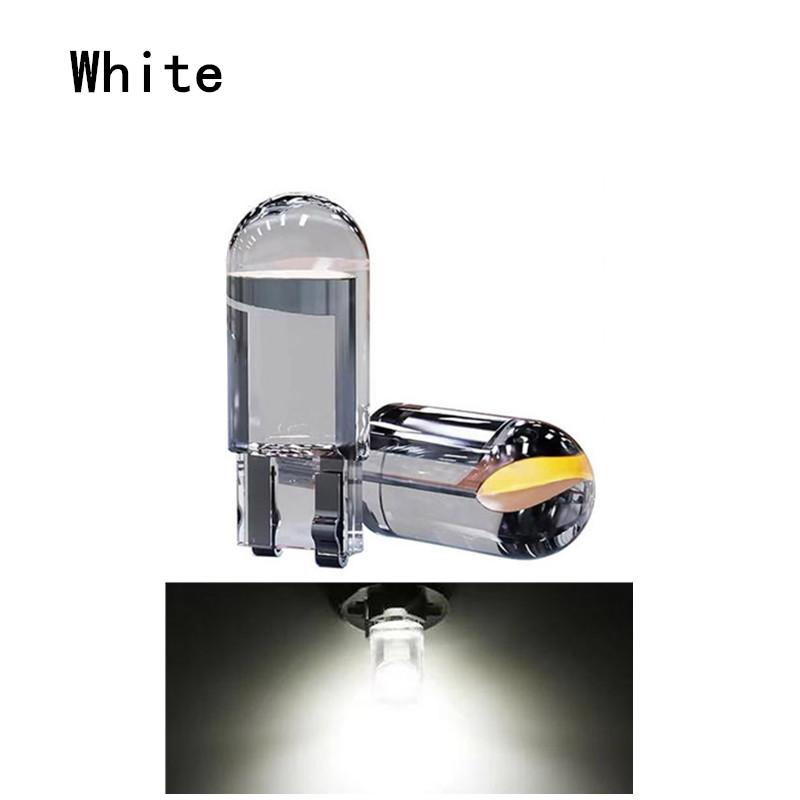 

Wholesale 50/100/200PCS 12VT10 W5W Car LED Light Canbus Glass COB Reading Dome Lamp Marker Wedge License Plate Light Bulb 50PCS