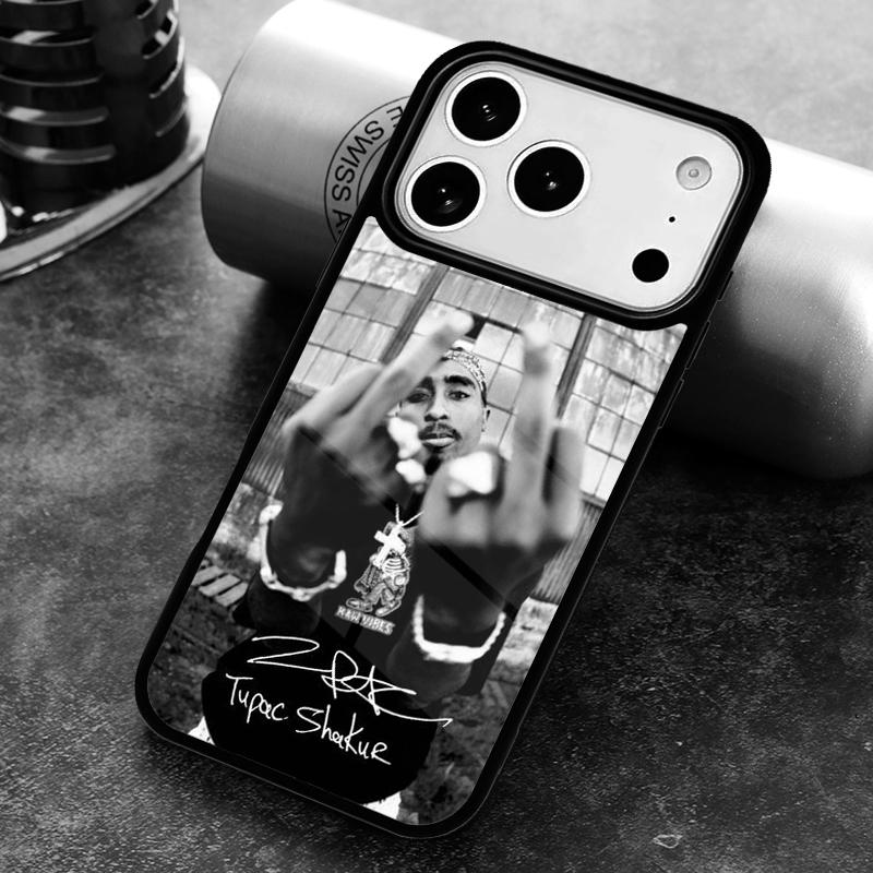 2Pac Tupac Shakur podepsaný Rap Rapper Pouzdro na telefon Pro iPhone 17 16 15 14 13 12 11 Pro Max Plus 17Air Měkké silikonové pouzdro