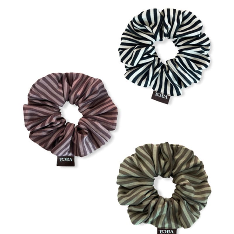 корова. ХЛОПКОВАЯ РЕЗИНКА-СКРАНЧИ В ПОЛОСКУ (3 ЦВЕТА) BROWN