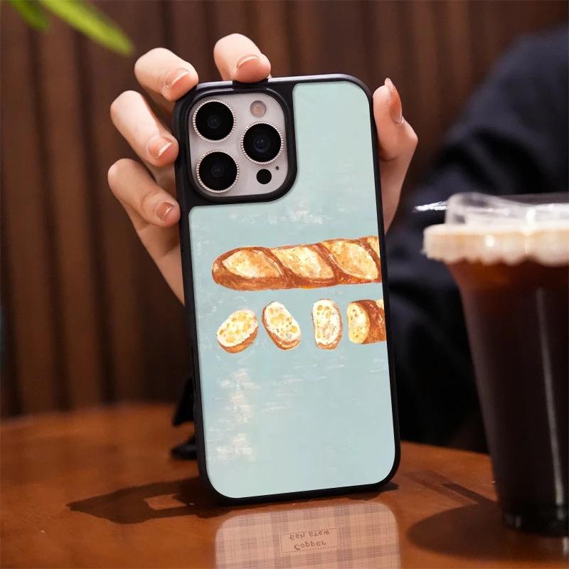 Personalized baguette for iPhone17promax mobile phone case 15/16pro matte PC13 large hole 12 hard