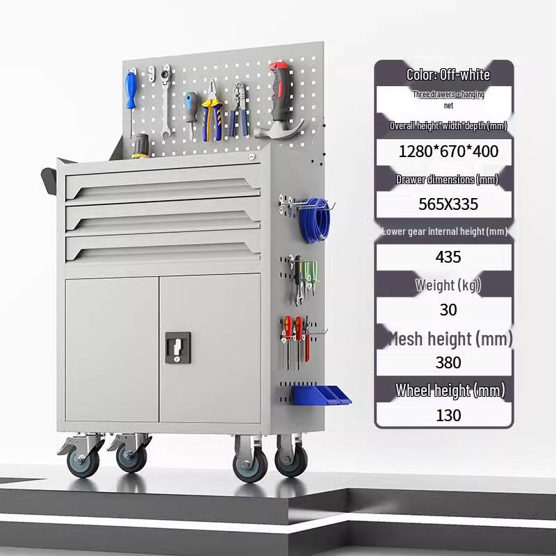Heavy-duty Multi-layer Mobile Auto Repair Trolley with Drawers