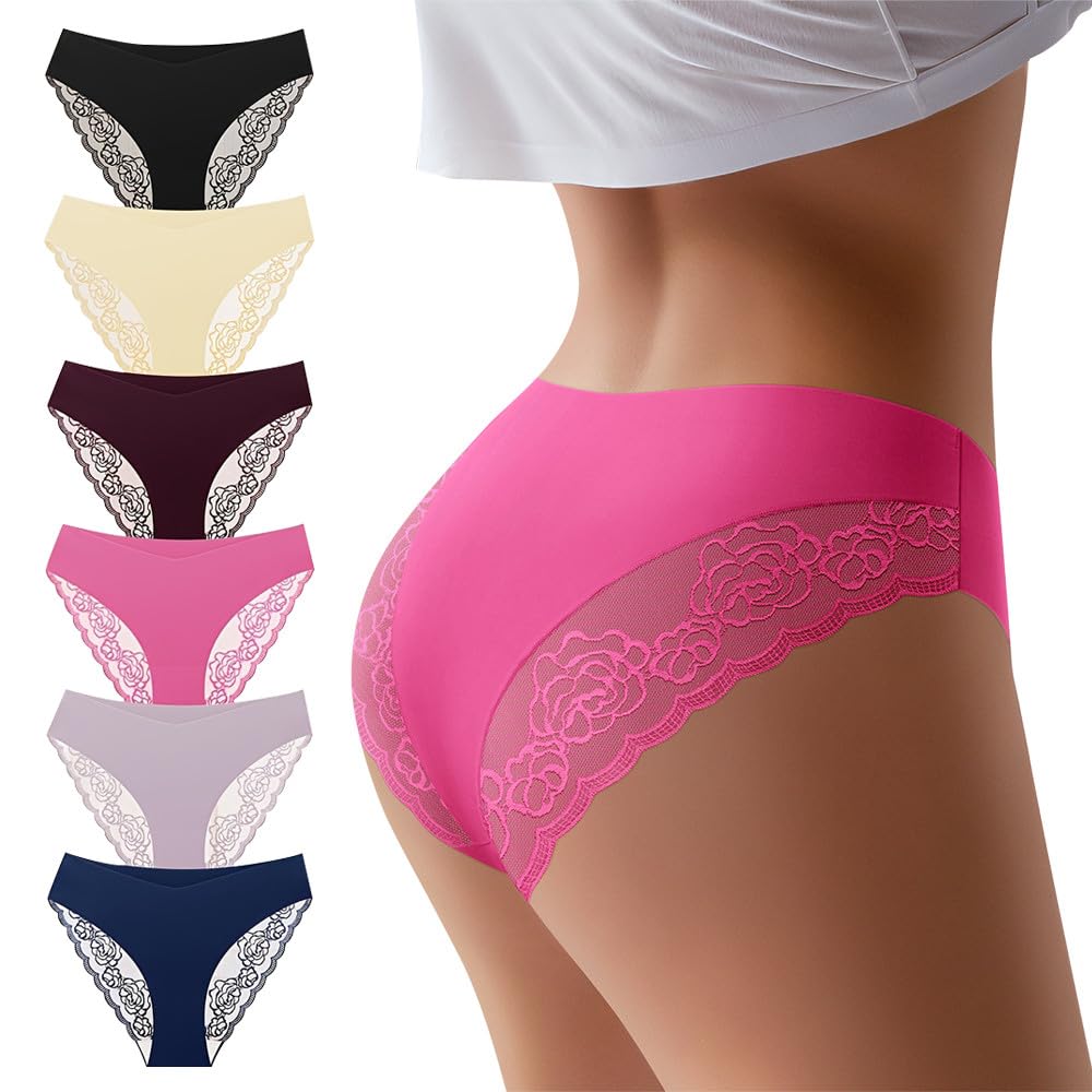 

Panty Sexy Lace Comfortable Soft to the Seamless Lace [N.A shop] Women s 6-Piece Set, Underwear, Breathable, Stretchy, Deodorizing, Antibacterial,
