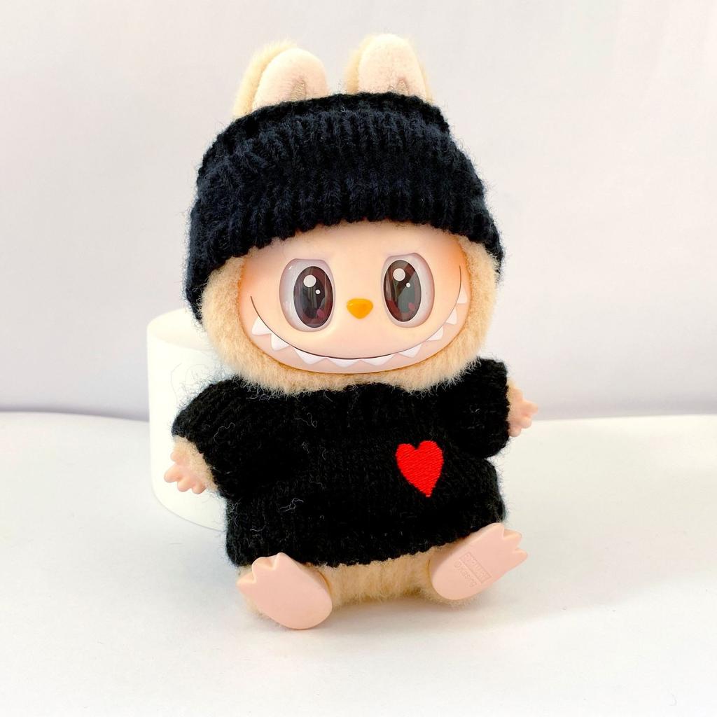 For 17cm Labubu Plush Clothing Doll Exquisite Skirt- Adorable Retro Skirt Set for DIY Clothes Accessories Gift