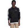 adidas Originals Men's Adicolor 3D Trefoil 3-Stripes Crew Sweatshirt Black GN3545