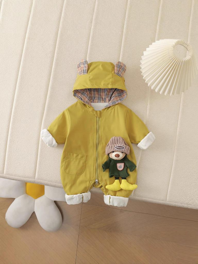 Super Cute Cartoon Baby Romper - Windproof for Spring & Autumn Outings