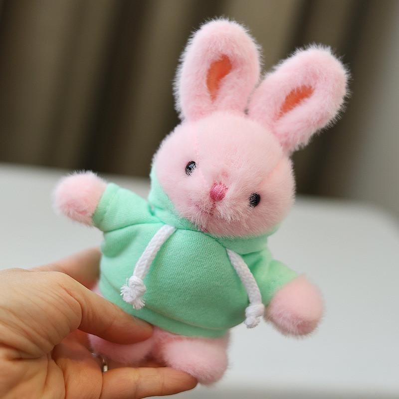 Rabbit Plush Keychain Toy Cute Stuffed Animal Doll Kids Birthday Keyring Gift