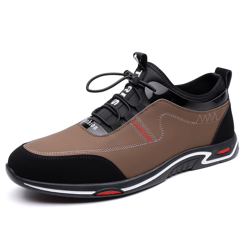 2024 Autumn New Men's Daily Casual Leather Shoes Men's Lazy Foot Shoes Youth Tide Shoes 5527