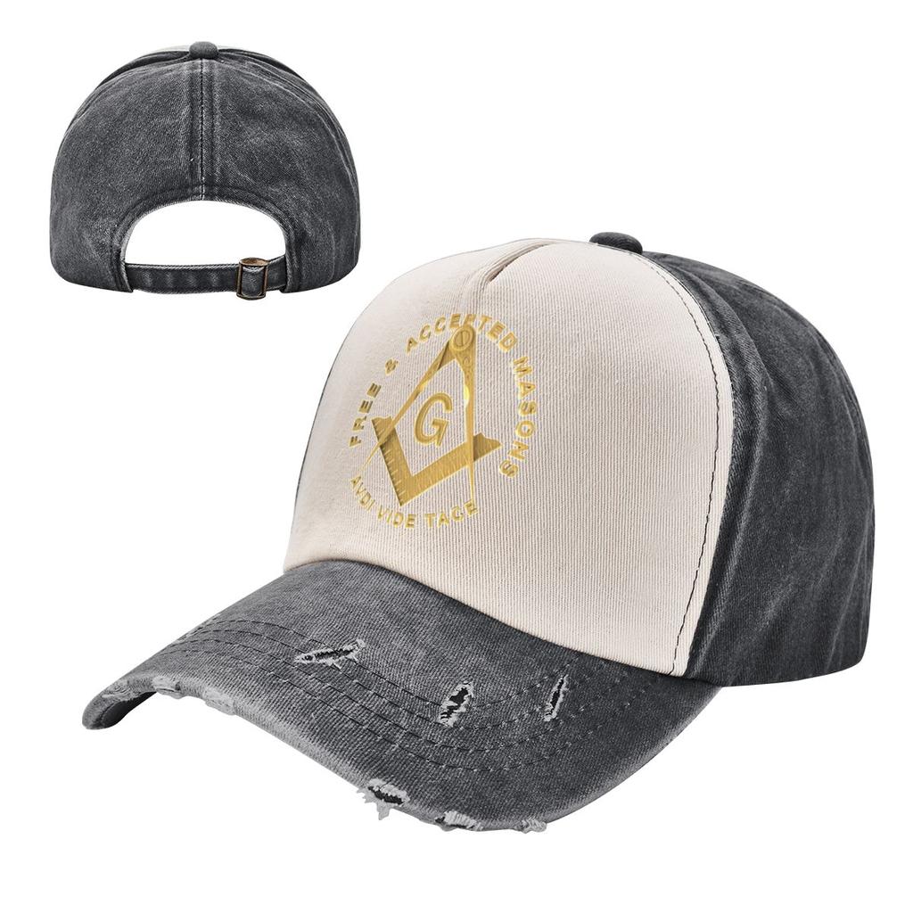 Casual Freemason Masons Baseball Cap Men Women Distressed Washed Sun Cap Freemasonry Unstructured Soft Hats Cap