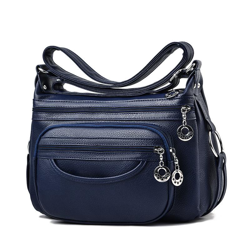 Soft Leather Single-shoulder Bag Middle-aged Mom Bag Casual Crossbody Bag