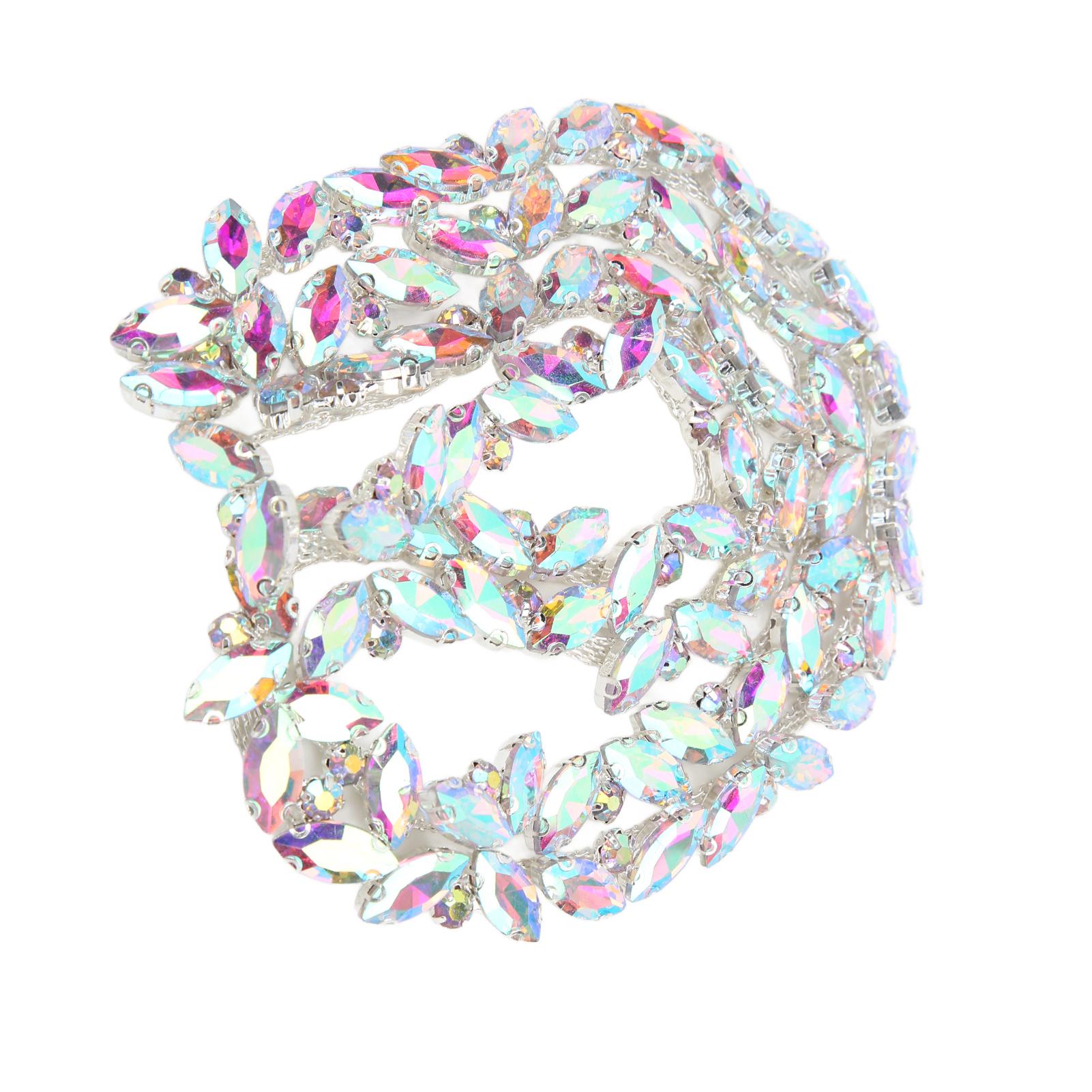 

Стеклянная цепочка с когтями высокой твердости, однорядные полосы из стразов для одежды, обуви, ювелирных изделий