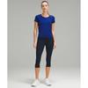 Lululemon Fast And Free High Rise Crop With Pockets 19  True Navy