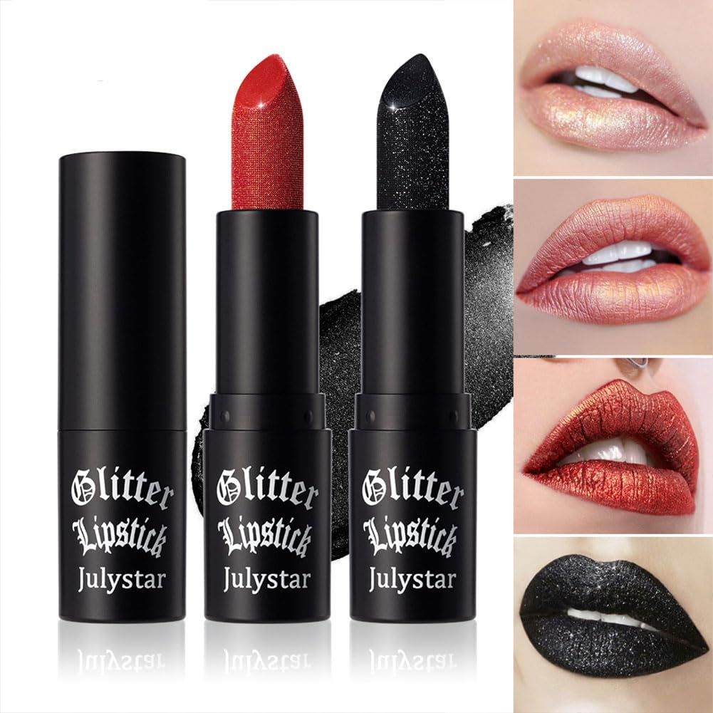 Non-stick cup lipstick, metallic shine lipstick, diamond glitter matte lipstick, moisturizing and nourishing, long-lastingwaterproof and smudge-proof
