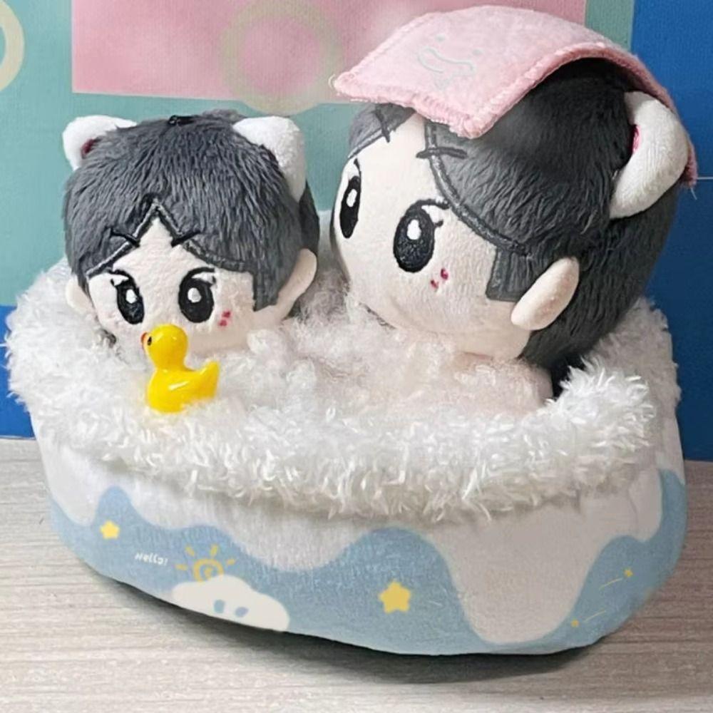 

Scene Decor Cotton Doll Bathtub Mini Furniture 10cm Doll Bathtub Doll Sleeping Bag Kids Gift as picture