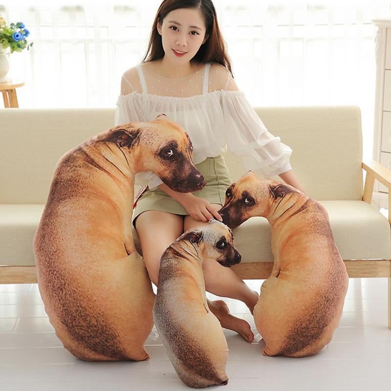3d Simulated Dog Pillow Animal Doll Creative Doll Cute Sleeping Doll Husky Plush Toy