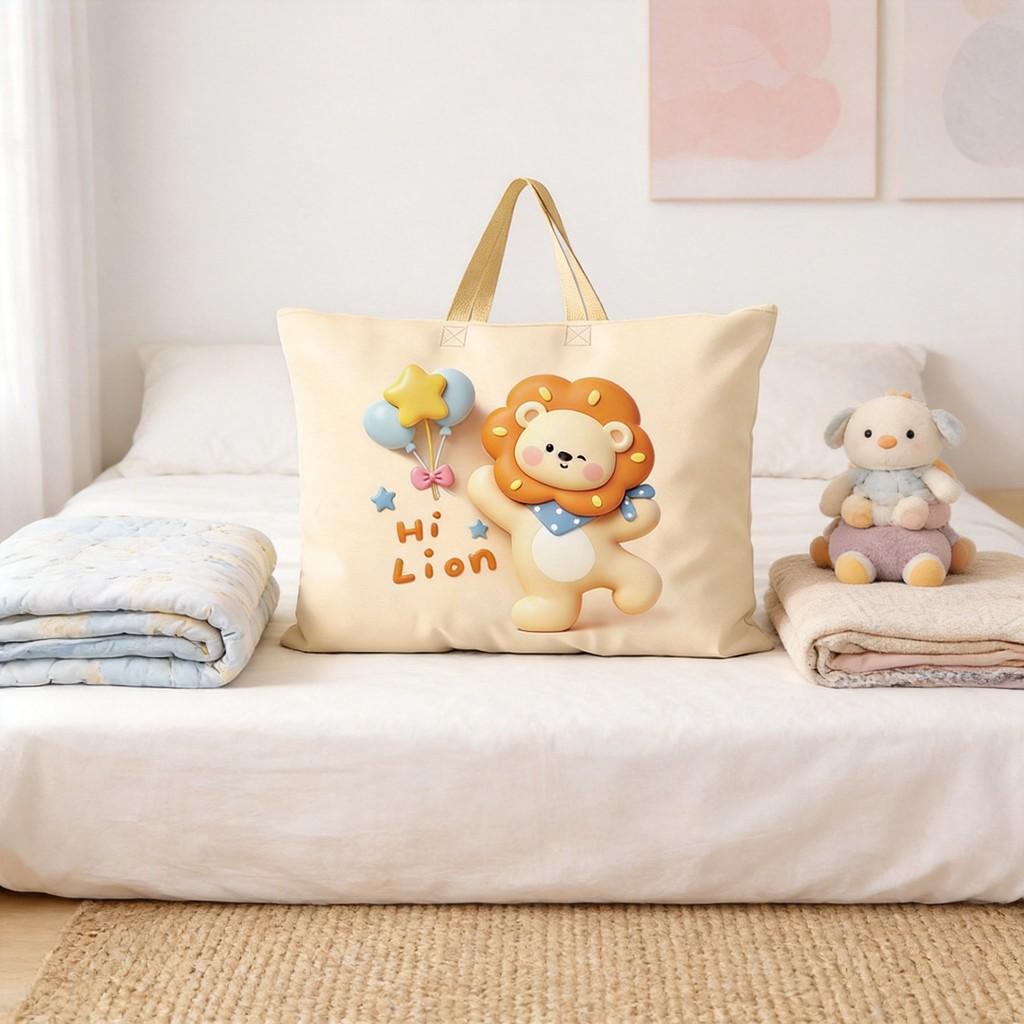 Toddler Bedroom Storage Bag For Clothes And Comforters With Handle Large Capacity