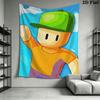 Stumble Guys Frenzy Wall Hanging Printed Fabric Blanket Decorative Tapestries for Bedroom Living Room Home Decor