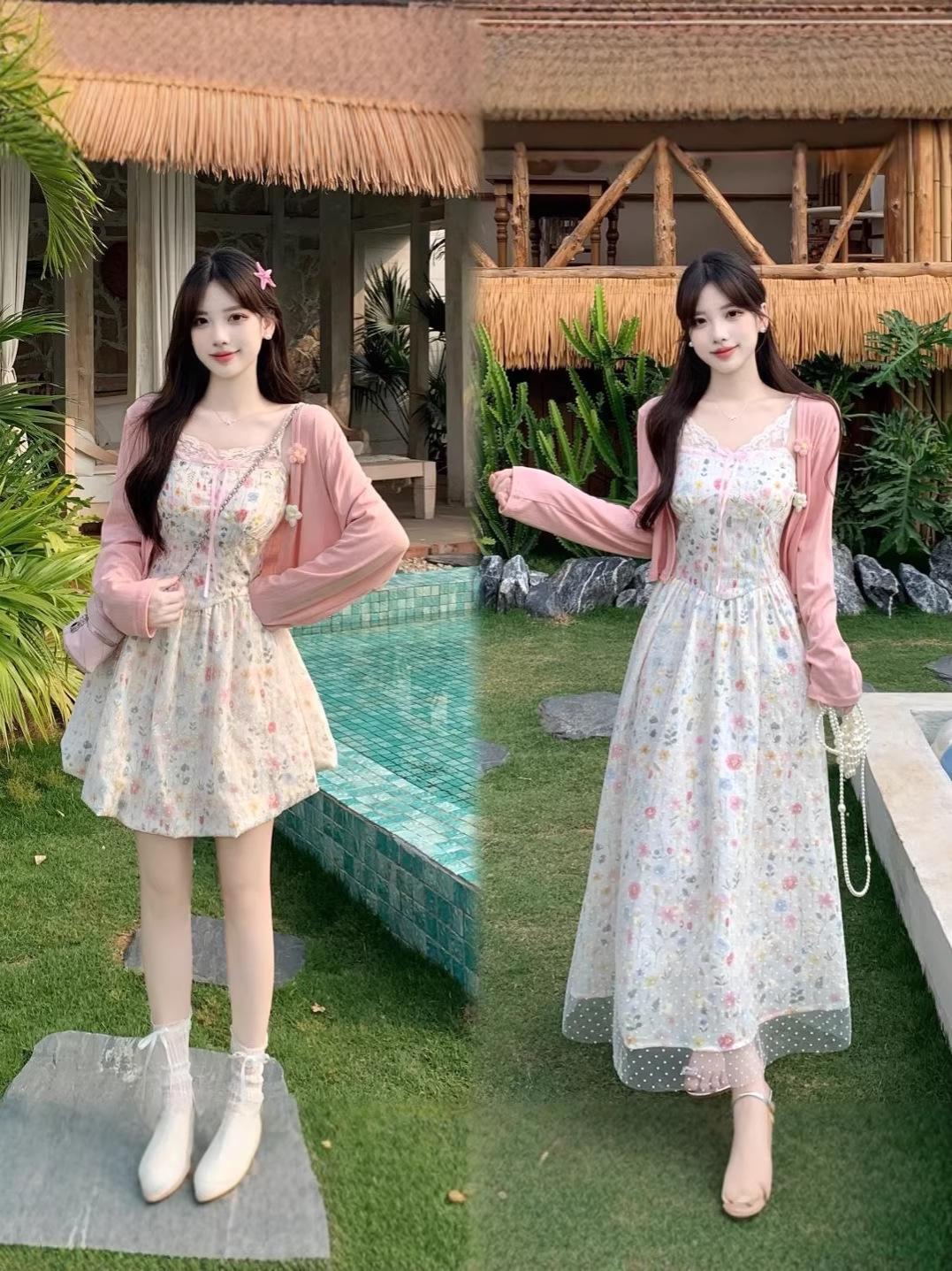 Plus Size Women s Floral Embroidered Fairy-Like Camisole Dress for Spring/Summer XXXL