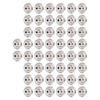 50 Set 17mm Pants Button Stainless Steel Silver Decorative Button with Tip Crossing Screw for