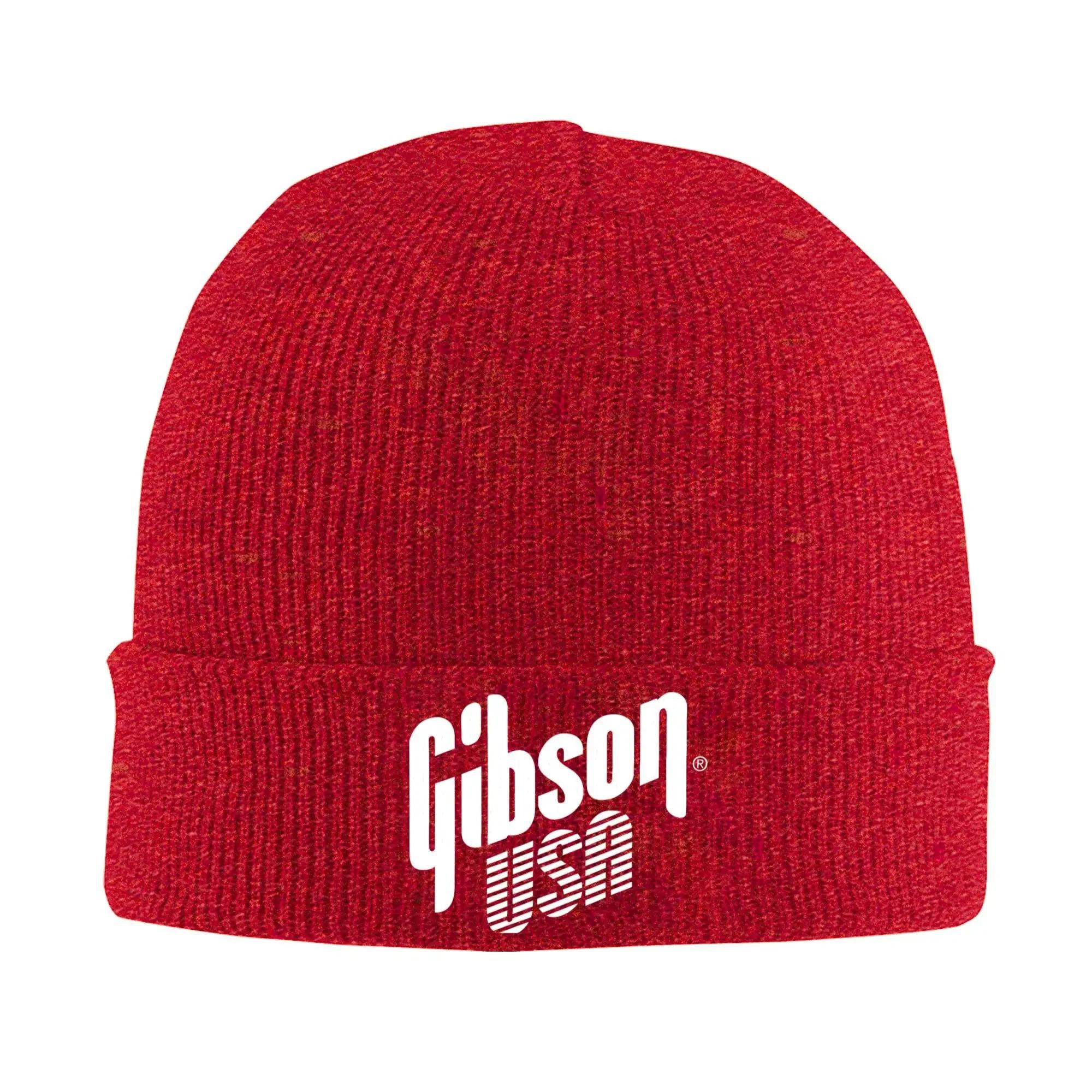 

Custom GuitarGibsons Skullies Beanies Caps Cool Winter Warm Unisex Women Knitting Hats Unisex Adult Music Bonnet Hat One Size