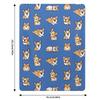 Kawaii Corgi Throw Blanket Men's Soft Warm Throw Blanket for Couch