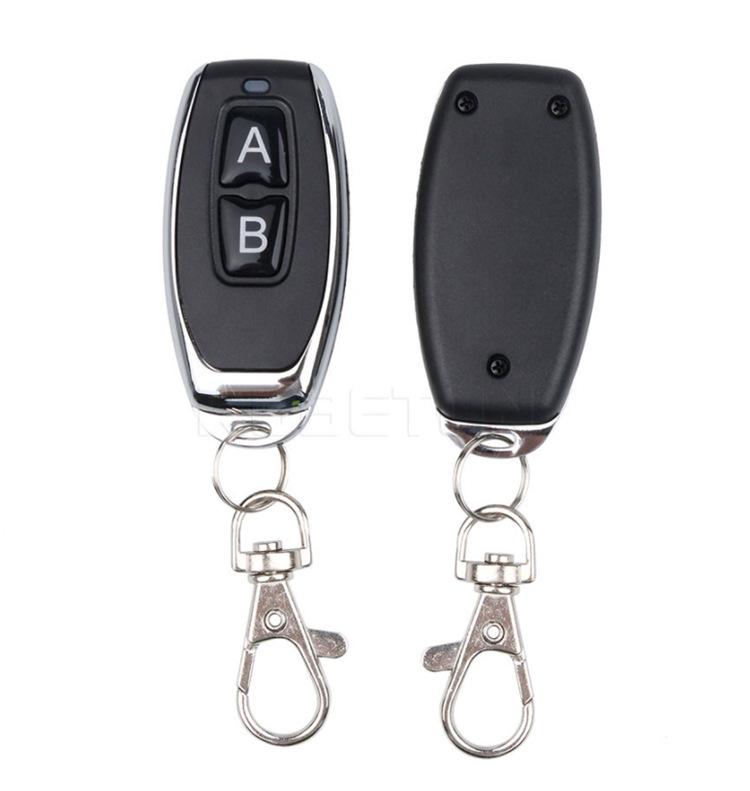 220V 2-Way Remote Control Switch with Metal 2-Button Remote for Jog/Self-Locking/Lighting