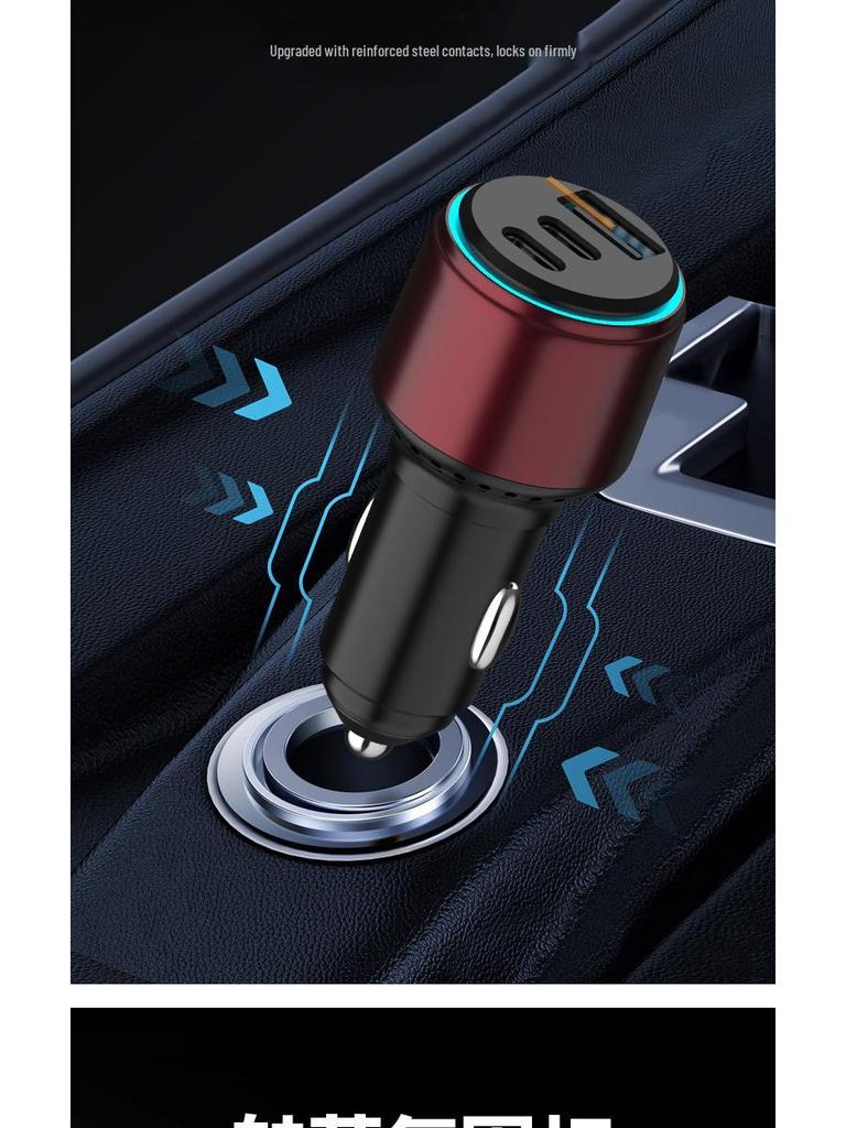 100W rychlá nabíječka do auta pro Apple, Samsung, Huawei - kompatibilní s PD pro mobilní telefony a notebooky