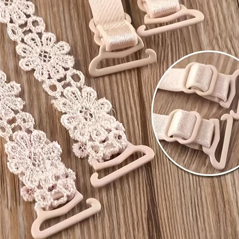 3Pair Lace Flower Embellished Bra Strap, Adjustable Non-slip, Suitable for Women's Underwear and Bra Accessories
