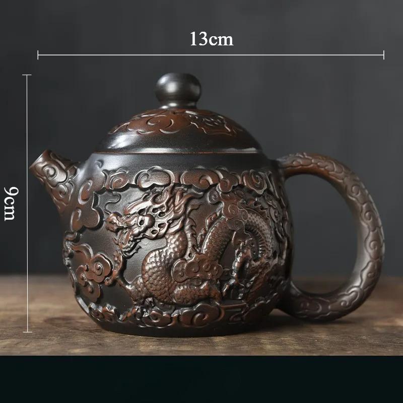 Purple Pottery Teapot Tea Cup Ceremony accessories Kung Fu Tea Set Pure Handmade Teapot Teapot for Tea Puer Kettle,