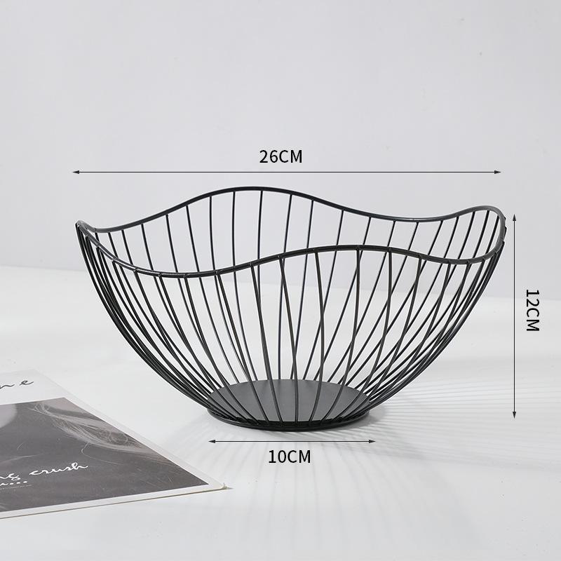 Metal Fruit Basket Nordic Wire Storage Bowl Countertop Organizer Kitchen Living Room Home Decor Fruit Plate