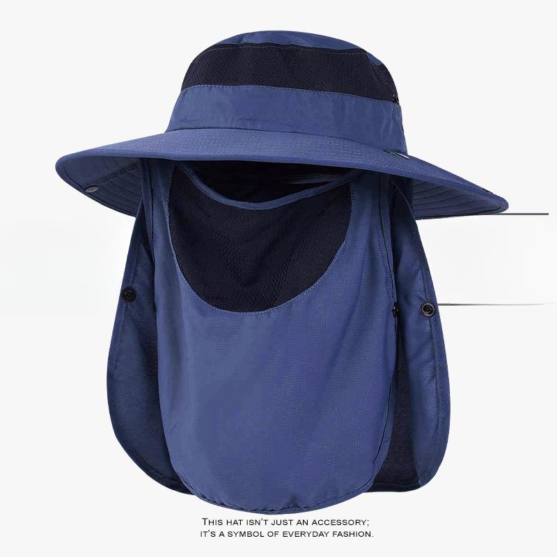 Men and Women's Summer Sun Hat Outdoor Breathable Sun Hat Big Brim Fisherman Hat Neck Protection Fishing Hat Sun Protection Hat Sun Protection Hat