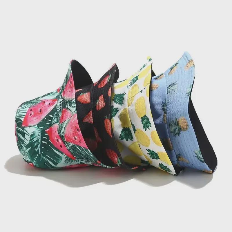 Unisex-Sonnenhut mit Fruchtmuster für Freizeitaktivitäten im Freien und Sommerreisen