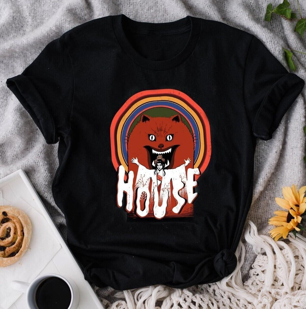 Hausu House Japanese Horror Movie 1977 Illustration Retro T-shirt M