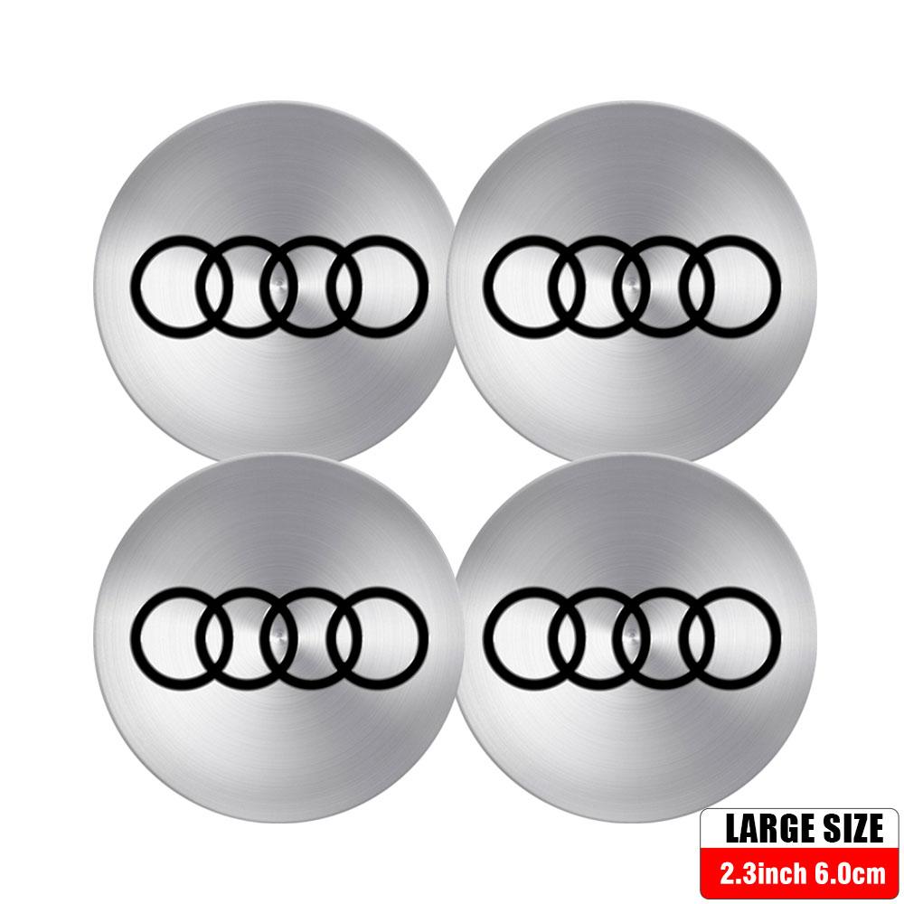 For Audi A4 4Pcs Car Wheel Hub Caps Auto Emblem Tyre Center Covers Accessories For Audi A1 A2 A3 A4 A5 A6 A7 A8 S Quyttro Sline RS Q2 Q3 TT