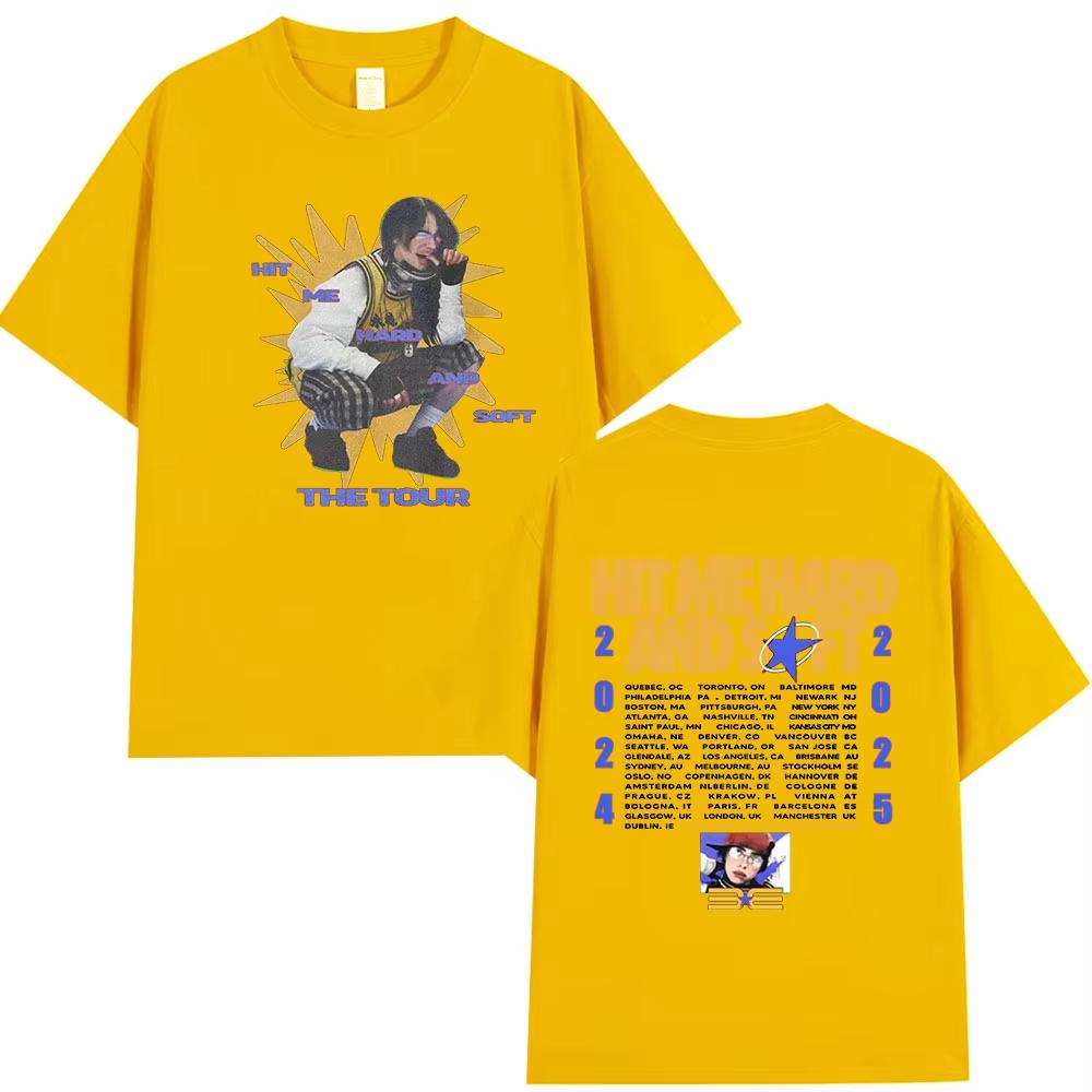 Billie Eilish  Hit Me Hard and Soft The Tour Live In 3D Tshirt 2026 Summer Unisexs Womens Cotton Oversized Tshirt Y2K