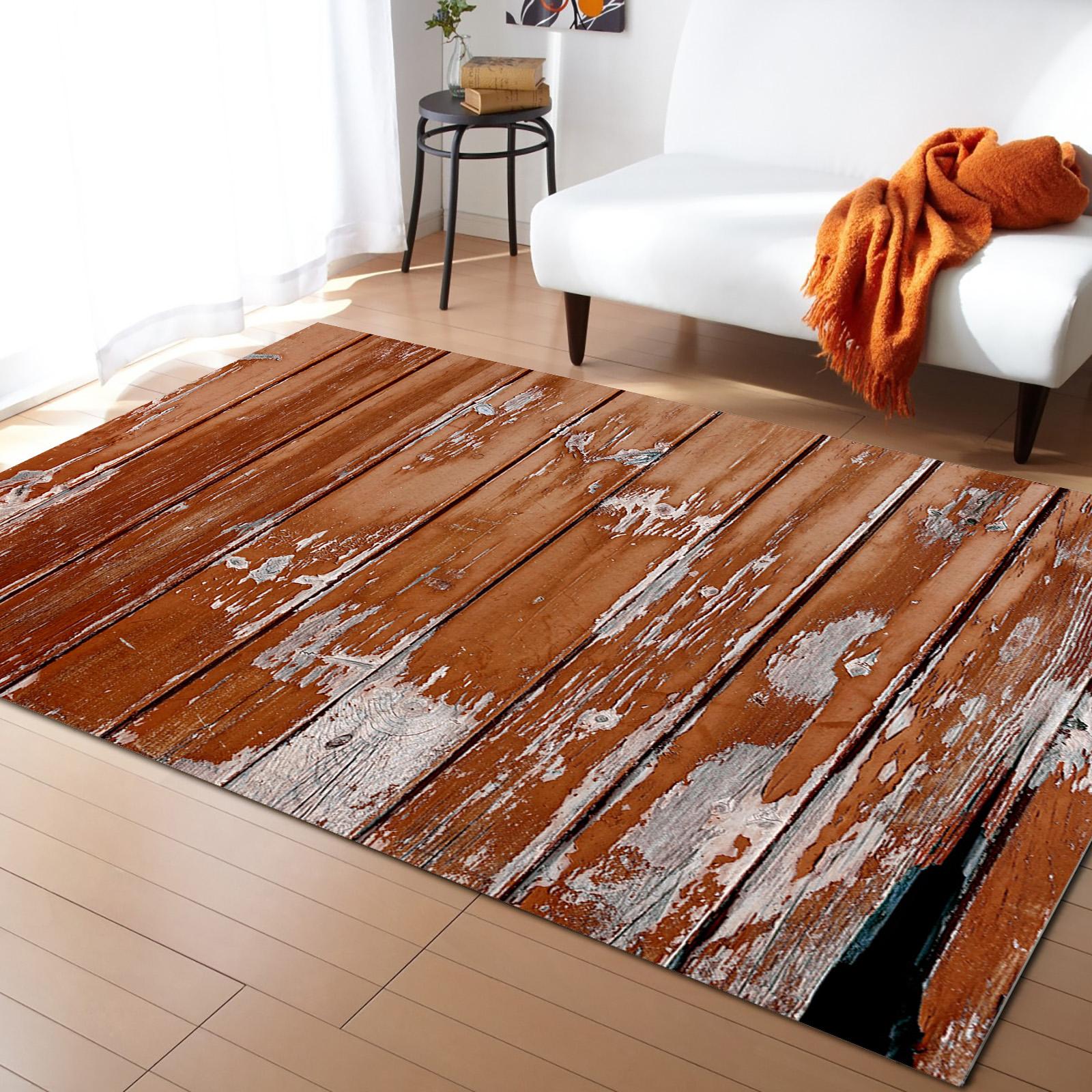 

Modern Grey Wood Grain Pattern Striped Anti-slip Carpets for Living Room Area Rugs Floor Mat Bedroom Home Play Decoration Carpet 40x60cm 16x24 inch