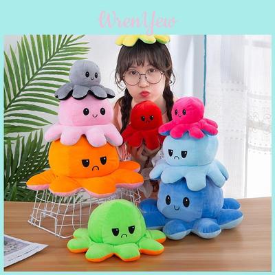 Adorable Double-sided Flip Reversible Octopus Plush Toy In Soft And Lifelike Style