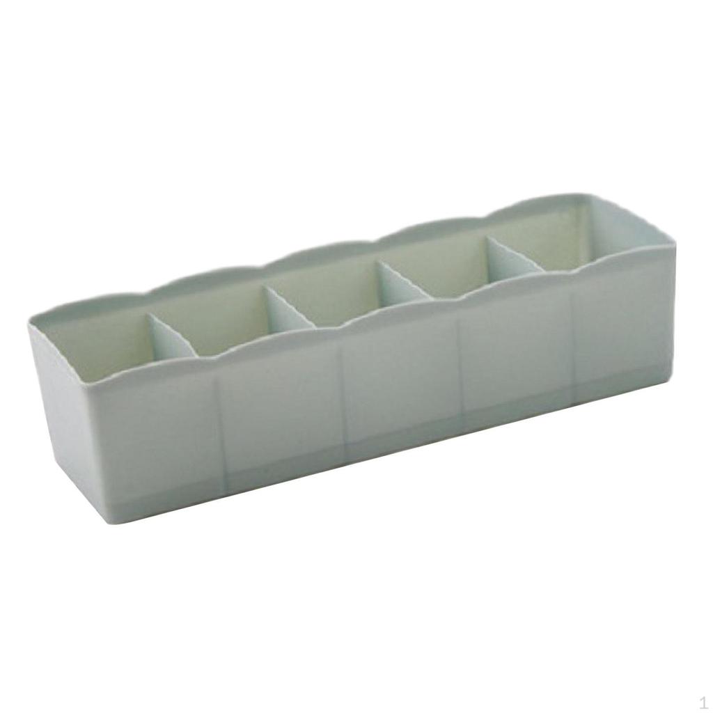 Closet Bins Organizer Drawer Bra Boxes Cosmetic Divider Storage 5 Cells Socks Tidy