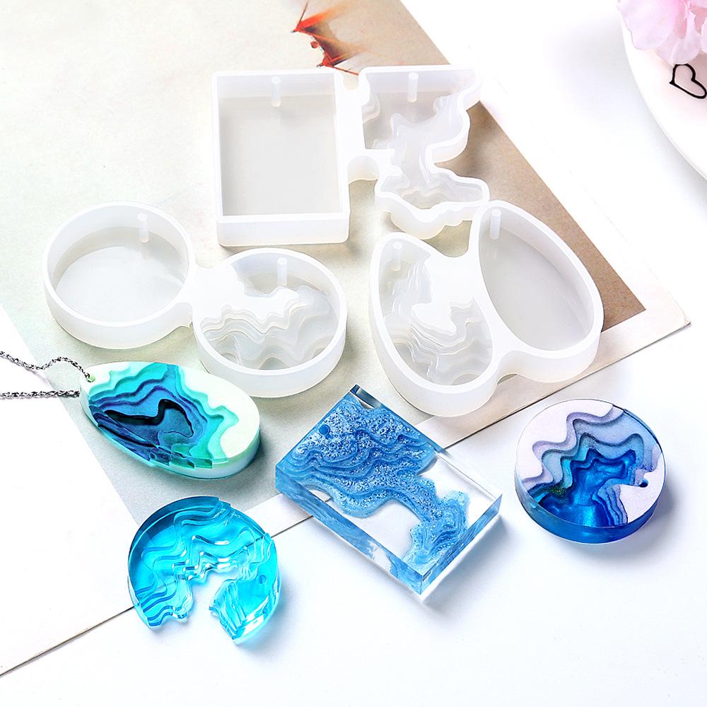 DIY Ocean Style Epoxy Crystal Necklace Pendant Mold
