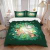3pcs Cute Little Animals Quilt Set Soft and Comfortable Bedroom, and Dorm Decor Bedding Set 1 Quilt Cover + 2 Pillowcases.N029