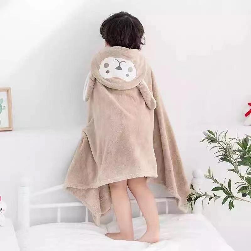 Super Soft Absorbent Hooded Cape Towel for Kids - Medium & Large, Unisex, Perfect for Bath & Summer Outings