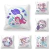 Cartoon Mermaid Series Patterns Digital Printing Short Plush Pillow Covers For Car Sofa Office Cushion Cover Home Goods