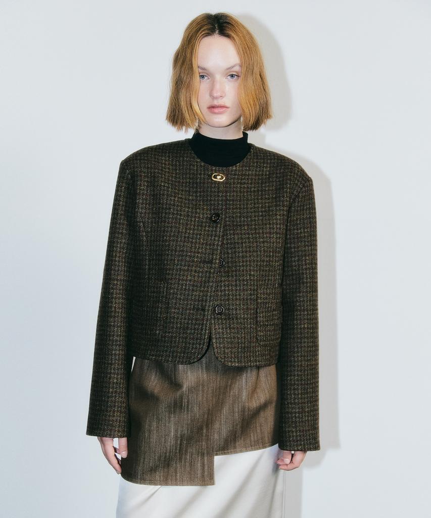 Aeditem Poche Tweed Jacket - Brown