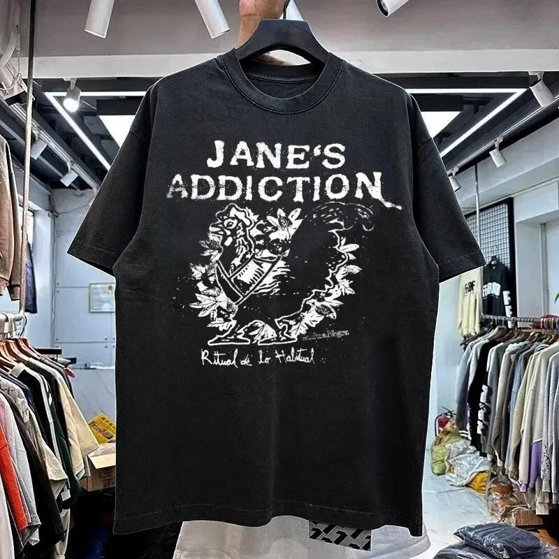 Jane’s Addiction Rooster 90s Retro Style Black Remake T shirt vtg Men Women Unisex T-Shirt S