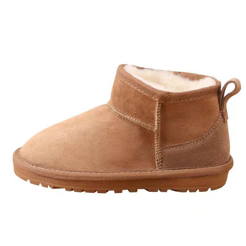 Children's Shearling Winter Boots: Thick Velvet-Lined Snow Boots for Boys & Girls