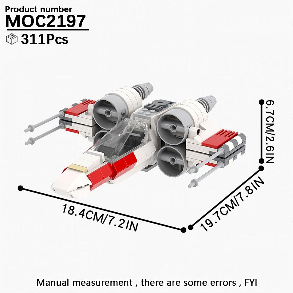 MOOXI Vollständigstes Weltraumkrieg A V X Y Kampfflugzeug Sci-Fi Film Erwachsene Bausteine Set MOC Steine Modellbausatz DIY Diorama Spielzeug