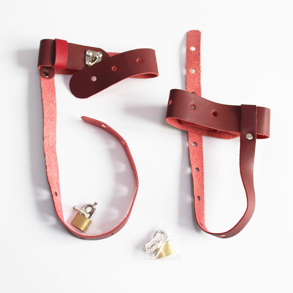 Hochwertige abschließbare Knöchelriemen aus Kunstleder, Fesselmanschetten, befestigt an High-Heel-Schuhriemen, Zubehör, Sexspielzeug für Frauen