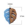 3 PCs/Lot Vintage Resin Wood Effect Leaf Pendants Wooden Plant Foil Charms For DIY Earring Charm Jewelry Making 3.7cm X 2.8cm