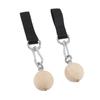 2PCS Pull Up Ball Stainless Steel and Pine Climbing Holds Pull Up Power Training Ball for Health and Fitness